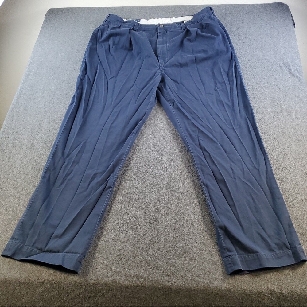 Vintage Polo Ralph Lauren Pants Chino Khaki Men Size 40x30 Andrew Pant Navy Blue